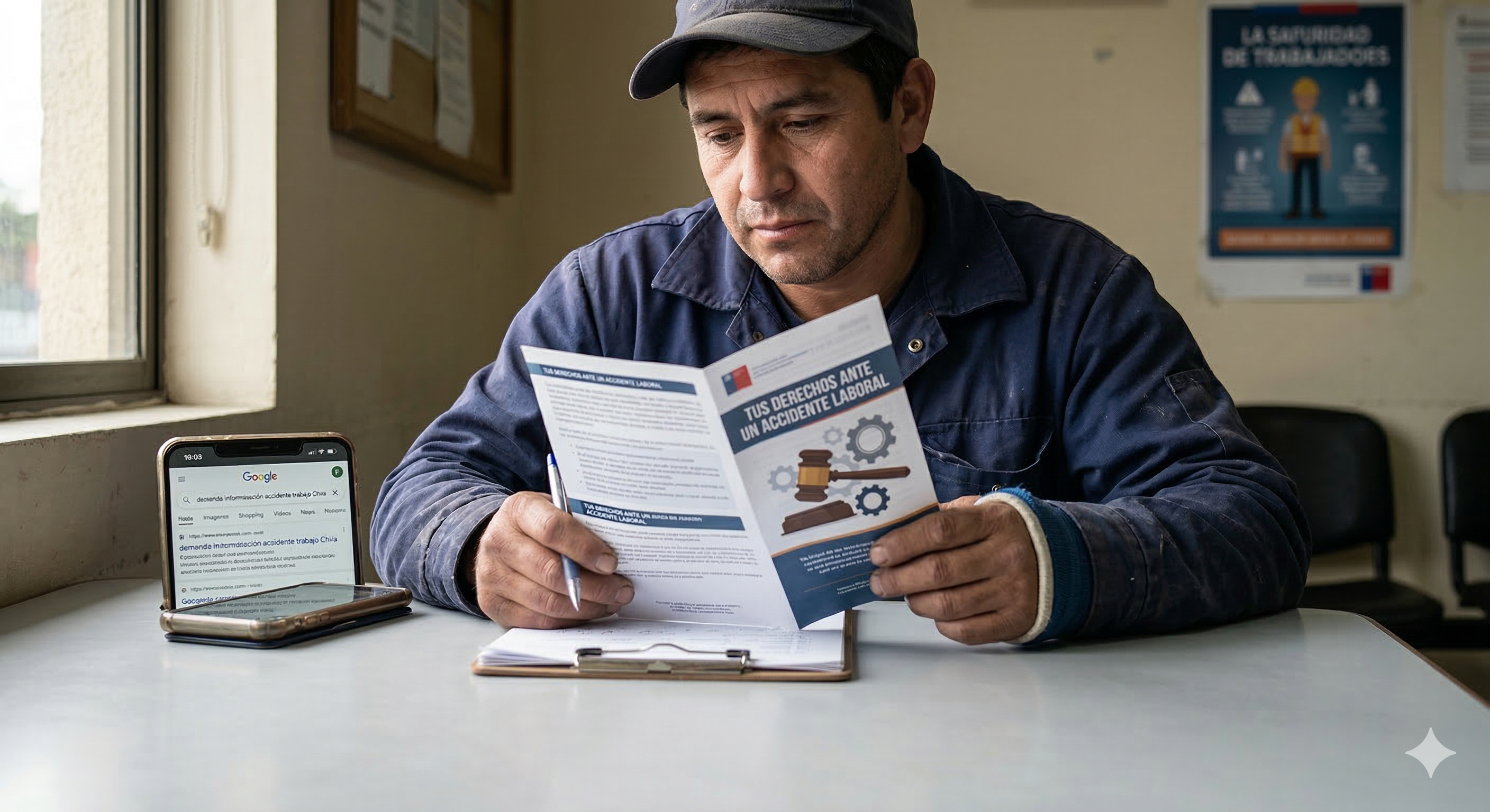 trabajador lesionado en accidente laboral siendo asistido